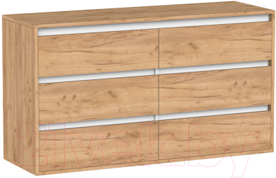 Комод Интермебель Рио-4 Р-004 (дуб крафт золотой/белый) - фото