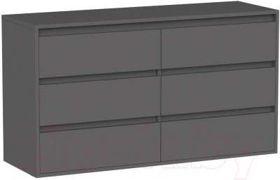 Комод Интермебель Рио-4 Р-004 (графит серый) - фото