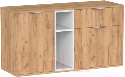 Тумба Интермебель Рио-7 Р-007 (дуб крафт золотой/белый) - фото