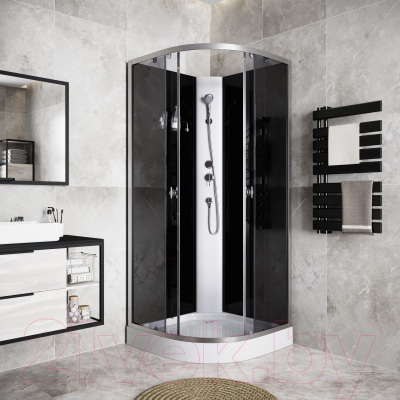 Душевая кабина Niagara Eco E90/13/TN/BK 90x90x200