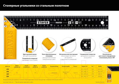 Угольник Stayer 3430-50