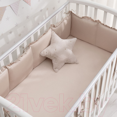 Простыня для малышей Perina На резинке Песочный / ПР-120.12