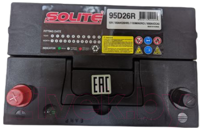 Автомобильный аккумулятор Solite 95D26R B/H