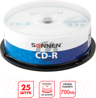 Набор дисков CD-R Sonnen 700Mb 52x