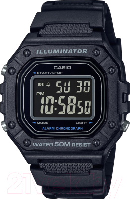 Часы наручные мужские Casio W-218H-1B - фото