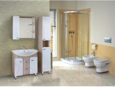 Шкаф с зеркалом для ванной Onika Стиль 75.01 L (207519)