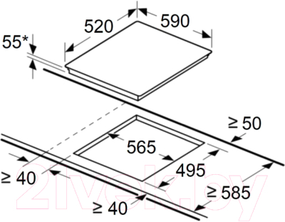 Индукционная варочная панель Maunfeld CVI594SF2BG Lux