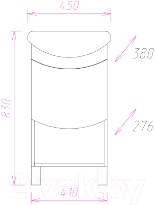 Тумба под умывальник Onika Селена 45.01 (104505)