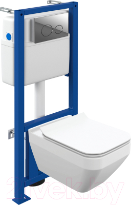 Унитаз подвесной с инсталляцией Cersanit Crea 63997 / A64443 - фото