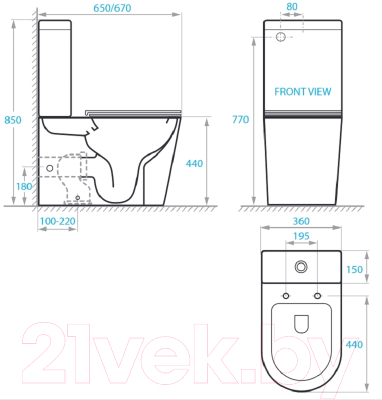 Унитаз напольный Koller Pool Orion OR-0650-RC-C