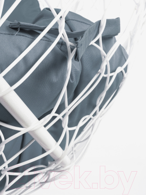 Диван подвесной M-Group Лежебока / 11180109 (с белым ротангом/серая подушка)