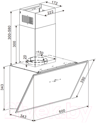 Вытяжка наклонная Maunfeld Eagle 850 60