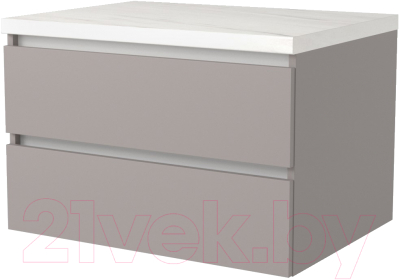 Тумба под умывальник Дабер 002 / Т2.8.0.4Б (серый/белый) - фото