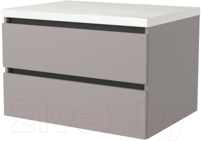 Тумба под умывальник Дабер 002 / Т2.8.0.4Ч (серый/черный) - фото