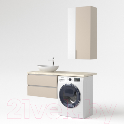 Тумба под умывальник Дабер 003 / Т3.8.0.17Б (бежевый/белый)