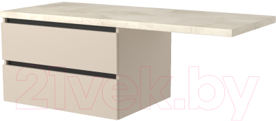 Тумба под умывальник Дабер 003 / Т3.8.0.17Ч (бежевый/черный) - фото