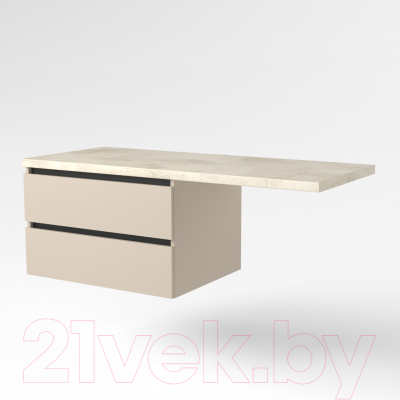 Тумба под умывальник Дабер 003 / Т3.8.0.17Ч (бежевый/черный)