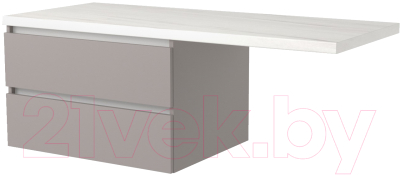 Тумба под умывальник Дабер 003 / Т3.8.0.4Б (серый/белый) - фото