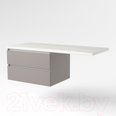 Тумба под умывальник Дабер 003 / Т3.8.0.4Б (серый/белый)