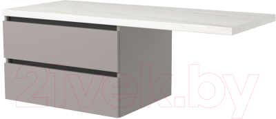 Тумба под умывальник Дабер 003 / Т3.8.0.4Ч (серый/черный) - фото