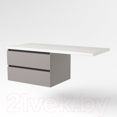 Тумба под умывальник Дабер 003 / Т3.8.0.4Ч (серый/черный)