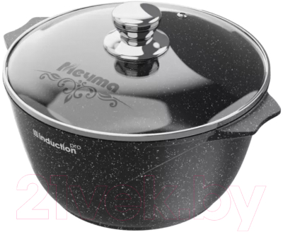 Кастрюля Мечта Гранит Induction Pro M42802И (черный) - фото
