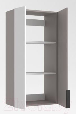 Шкаф для ванной Дабер 022 / Ш22.0.0.4Ч (серый/черный)