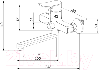 Смеситель Milardo Demi DEMSB02M02