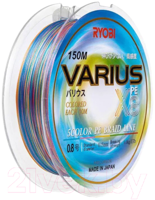 Леска плетеная Ryobi Varius PE8X-150MI 0.148мм (Multi Colour) - фото