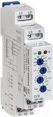Реле контроля фаз ONI ORF-06D-127-265VAC - фото