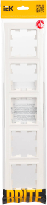 Рамка для выключателей и розеток IEK Brite BR-M52-K01