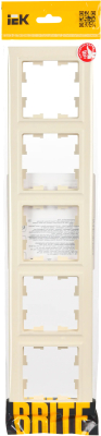 Рамка для выключателей и розеток IEK Brite BR-M52-K10