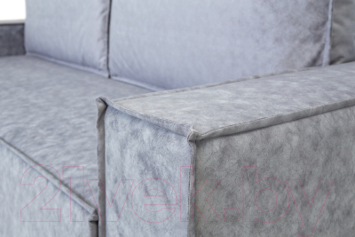 Диван KRONES Цезарь 4 Lux (велюр серый)