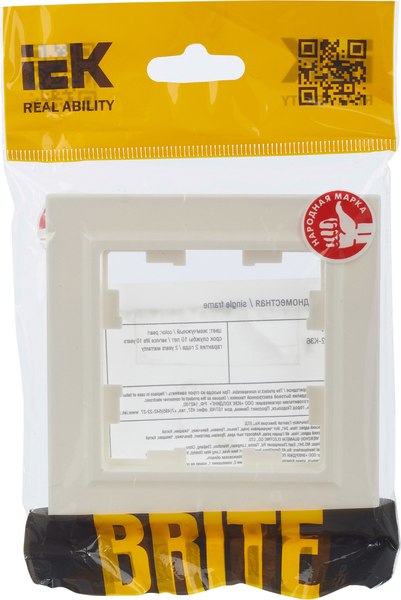 Рамка для выключателей и розеток IEK Brite BR-M12-K36