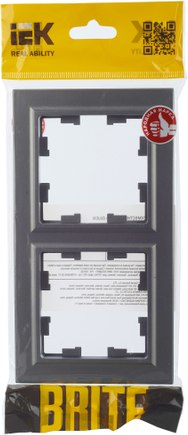 Рамка для выключателей и розеток IEK Brite BR-M22-K46