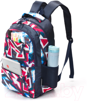 Школьный рюкзак Torber Class X +пенал / T2602-NAV-BLU-P (темно-синий/розовый)