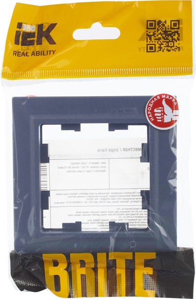 Рамка для выключателей и розеток IEK Brite BR-M12-K35