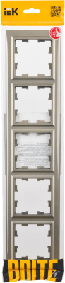 Рамка для выключателей и розеток IEK Brite BR-M52-K37
