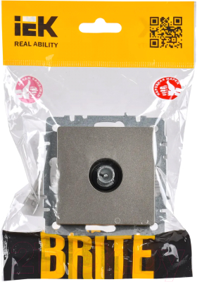 Розетка IEK Brite BR-A10-P-K37