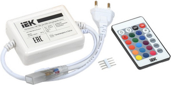 Контроллер для дюралайта IEK LSC1-RGB-500-IR-20-220-B - фото