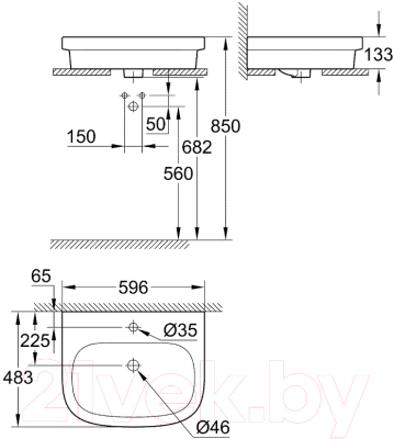 Умывальник GROHE Euro Ceramic 39337000