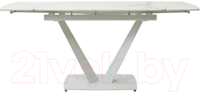 Обеденный стол M-City Alatri 120 Gloss / 614M04391 (Staturio White Solid Ceramic/White)