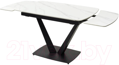 Обеденный стол M-City Alatri 120 Matt / 614M04390 (White Marble Solid Ceramic/Black)