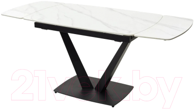 Обеденный стол M-City Alatri 120 Matt / 614M04390 (White Marble Solid Ceramic/Black)