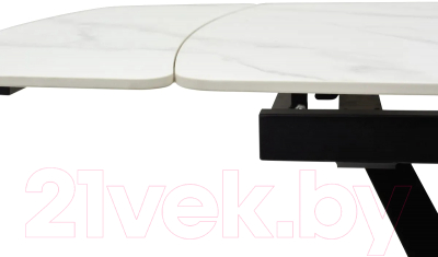 Обеденный стол M-City Alatri 120 Matt / 614M04390 (White Marble Solid Ceramic/Black)