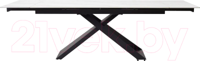 Обеденный стол M-City Livorno 180 Matt / 614M04282 (White Marble Solid Ceramic/Black)