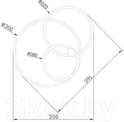 Потолочный светильник ESCADA 10213/2LED BL (хром/золото)