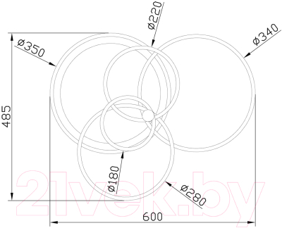 Люстра ESCADA 10213/4LED BL (белый/черный)