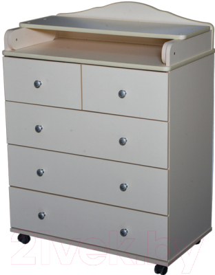 Комод пеленальный Антел Ульяна-3 ЛДСП (слоновая кость) - фото