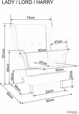 Кресло мягкое Signal Lady Velvet